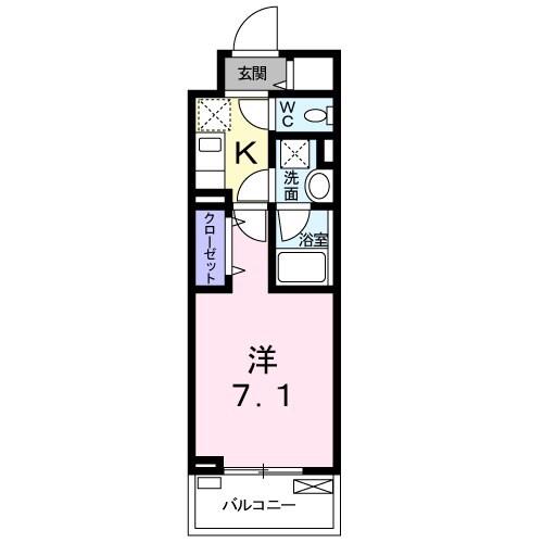 メゾンクレール(1K/3階)の間取り写真