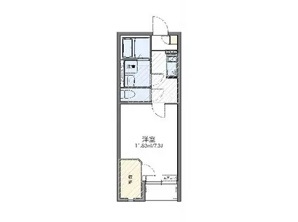 レオネクストテラシー(1K/1階)の間取り写真