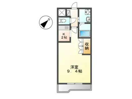 ベル・グラース(1K/1階)の間取り写真