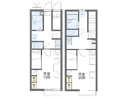 レオパレスKEN(1K/2階)の間取り写真