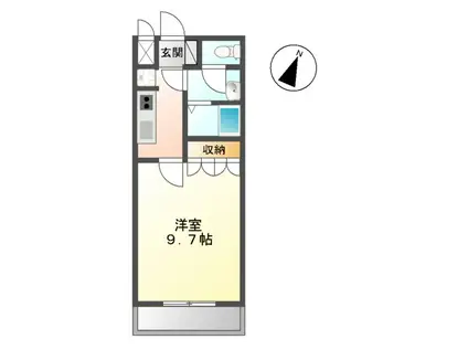 ピュアハート(1K/1階)の間取り写真