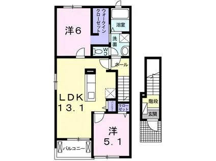 フリシュ・M2(2LDK/2階)の間取り写真