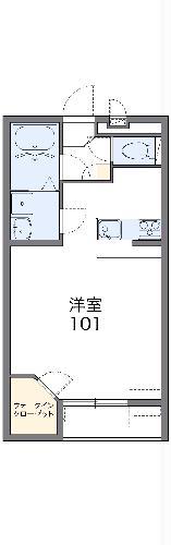 レオネクストデルフィⅡ(1K/2階)の間取り写真