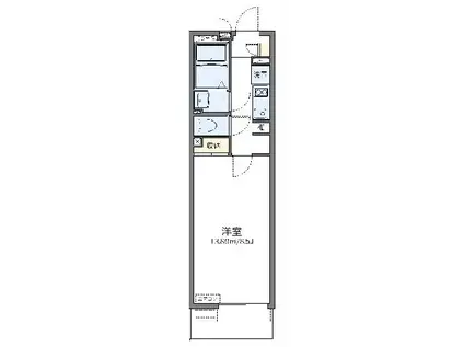 レオネクストひまわり(1K/3階)の間取り写真