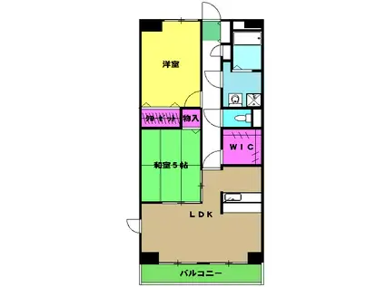 エクセレントヒル Ⅱ(2LDK/3階)の間取り写真