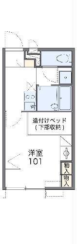 レオパレス栄華西Ⅱ(1K/1階)の間取り写真