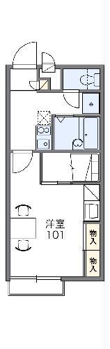 レオパレスアムール(1K/2階)の間取り写真