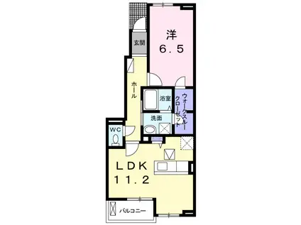 KS HARMONYⅡ(1LDK/1階)の間取り写真