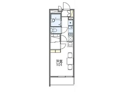 レオパレスTOMATO Ⅲ(1K/2階)の間取り写真