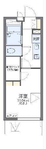 レオパレス八右衛門(1K/3階)の間取り写真