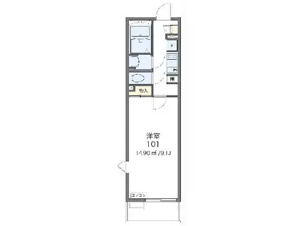 レオネクストトキワ(1K/1階)の間取り写真