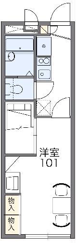 レオパレス谷上(1K/1階)の間取り写真