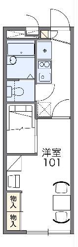 レオパレスクラブ ジールズ(1K/1階)の間取り写真