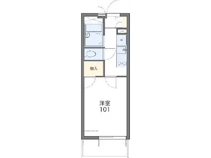 レオパレスグランディール(1K/3階)の間取り写真