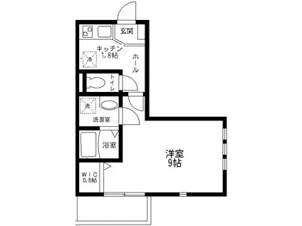 タイニーヴィレッジ津田沼(1K/3階)の間取り写真