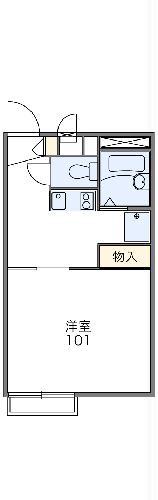 レオパレスふじ(1K/1階)の間取り写真