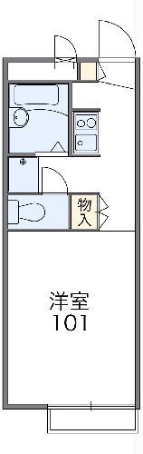 レオパレス井上(1K/1階)の間取り写真