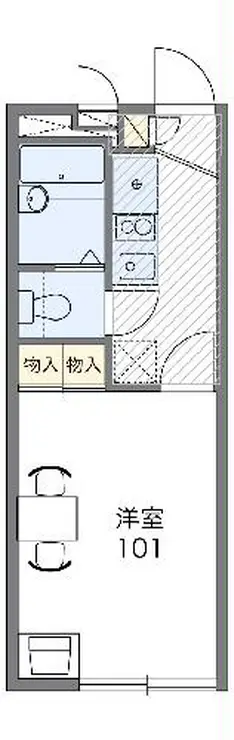 レオパレスしらゆり 1階階 間取り