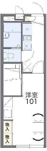 レオパレスクレールニトナ(1K/2階)の間取り写真