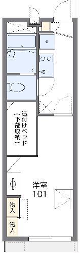 レオパレスサンバードA(1K/2階)の間取り写真