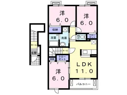 パークウエスト(3LDK/2階)の間取り写真