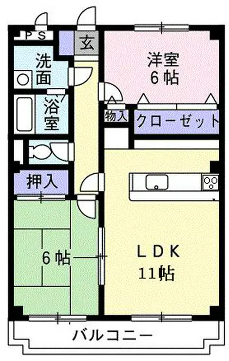 サンモール芝山 5階階 間取り