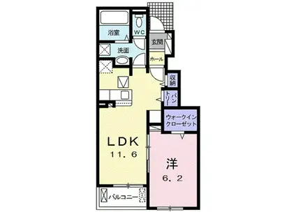 Tステージ(1LDK/1階)の間取り写真