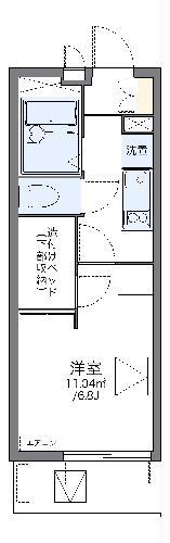 レオパレスモンサンミッシェル(1K/4階)の間取り写真