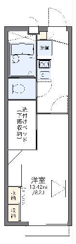 レオパレスこまつ(1K/2階)の間取り写真