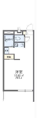 レオパレスネッスル小松(1K/2階)の間取り写真