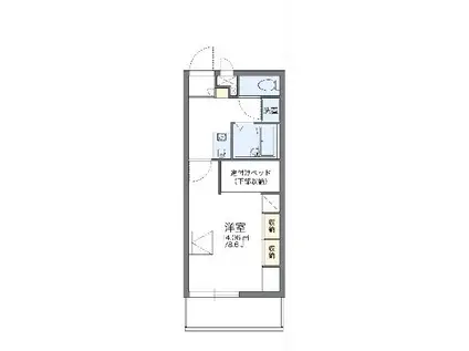 レオパレスステージ(1K/2階)の間取り写真