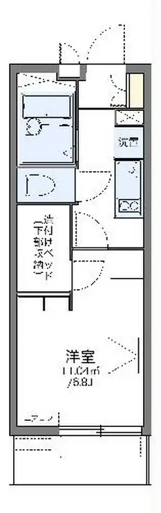 レオパレスワールド新船橋 2階階 間取り
