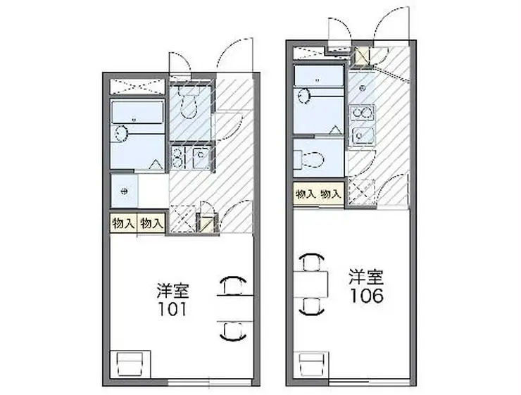 レオパレス西船ガーデンコート 2階階 間取り