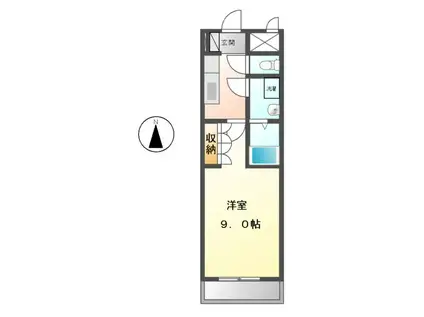 プリエール宮本(1K/3階)の間取り写真