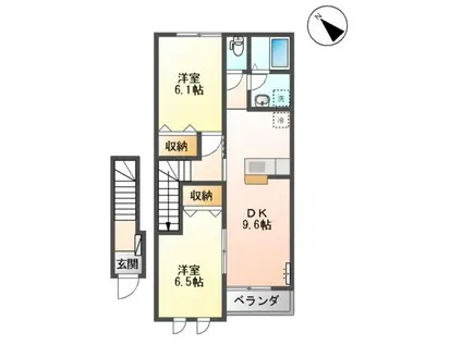 ETERLISPA 01(2DK/2階)の間取り写真