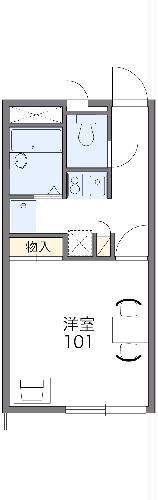 レオパレスモンテローザ(1K/1階)の間取り写真