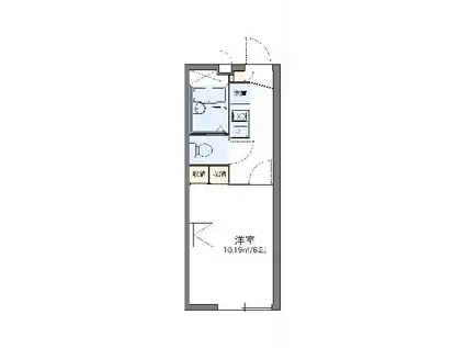 レオパレスNAKADA(1K/2階)の間取り写真