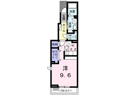 グレート アンジュ T(ワンルーム/1階)の間取り写真