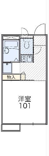 レオパレスホワイトウイングⅡ(1K/2階)の間取り写真