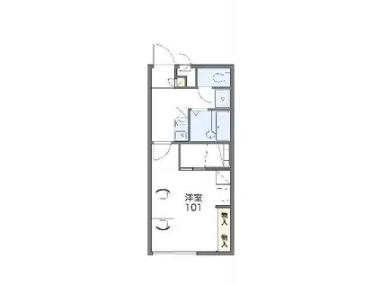 レオパレスノーブル(1K/1階)の間取り写真