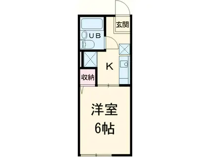 シティハイム中村(1K/2階)の間取り写真