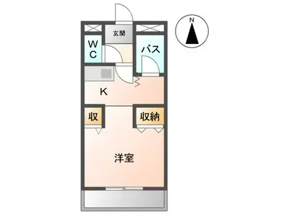 ネクステージ(1K/2階)の間取り写真