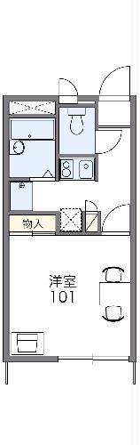 レオパレス清水山(1K/1階)の間取り写真