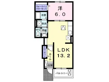サンガーデンⅠ(1LDK/1階)の間取り写真