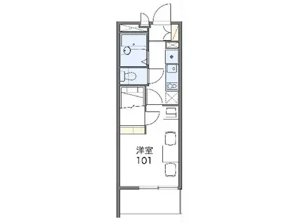 レオパレス榮(1K/1階)の間取り写真