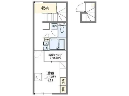 レオパレスサンリーブⅢ(1K/2階)の間取り写真