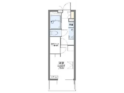 レオパレスシュテルン(1K/2階)の間取り写真