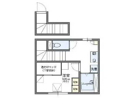 レオパレス北内(1K/2階)の間取り写真