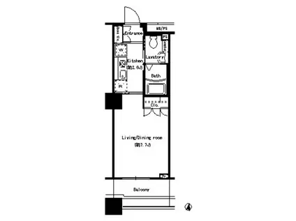 パークアクシス名駅南(1K/2階)の間取り写真
