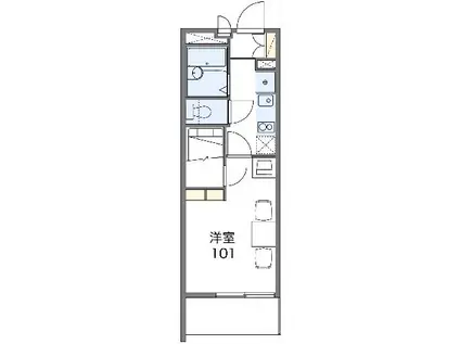 レオパレスALBA(1K/3階)の間取り写真